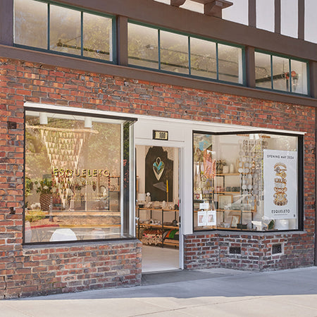 Storefront of ESQUELETO Mill Valley with door open and interior display.