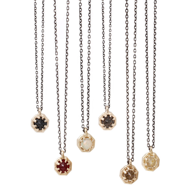 Small Spinel Octagon Necklace