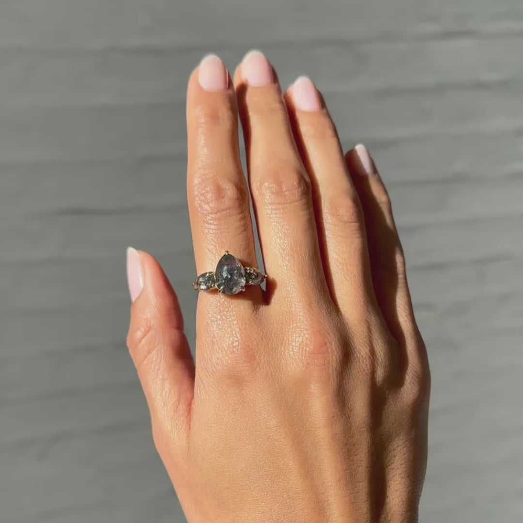 Speckled Lunar Diamond Ring