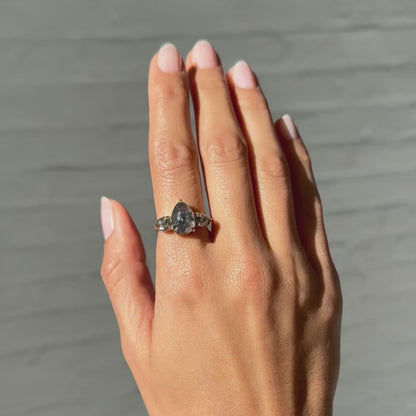 Speckled Lunar Diamond Ring