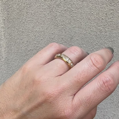 Rose Cut Gray Diamond Eternity