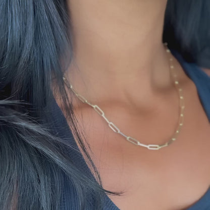 Golden Horizon Paperclip Necklace