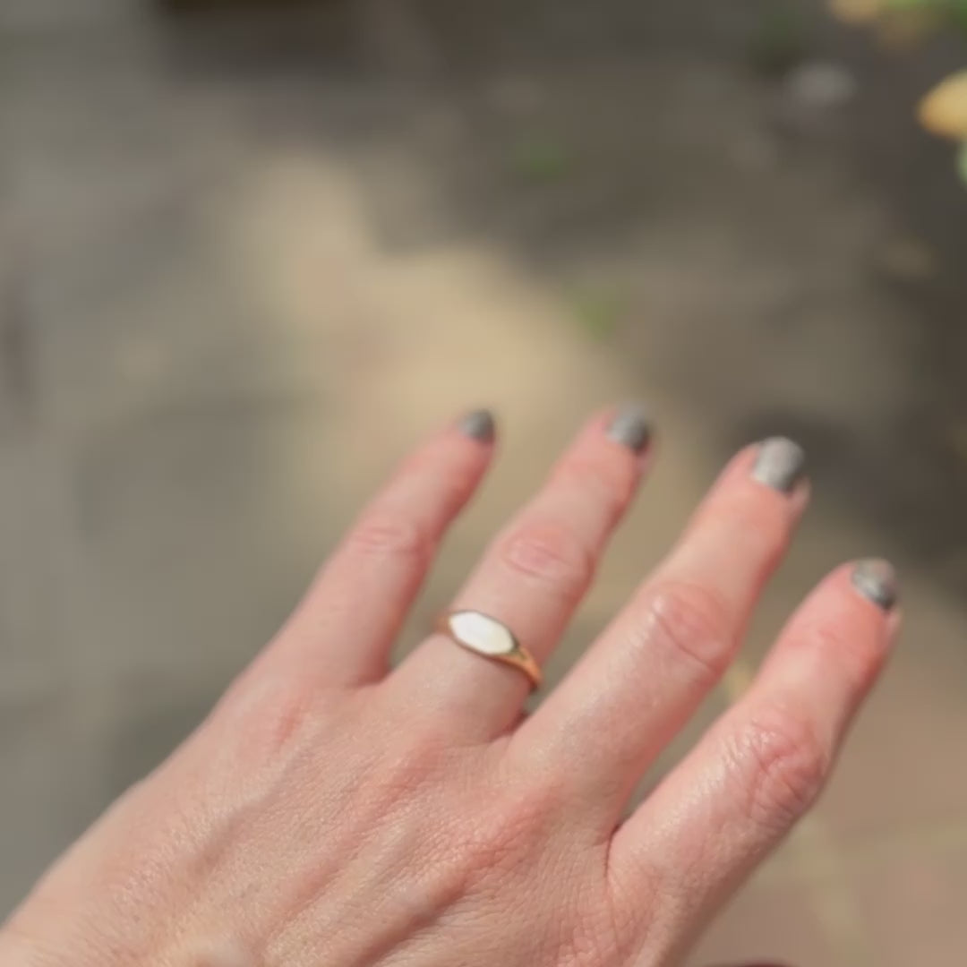 Elongated Summit Signet Ring