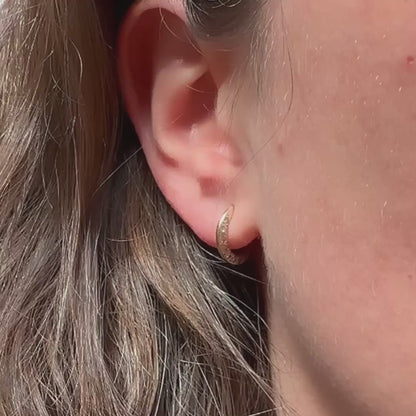 Double Sided Diamond Hoops