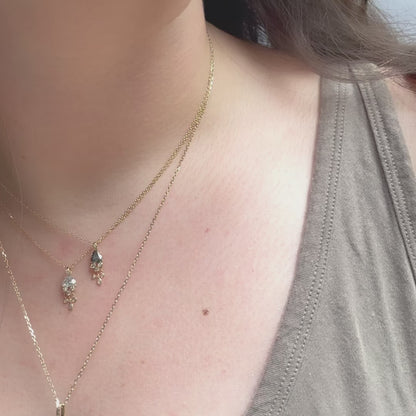 White Diamond Jellyfish Necklace