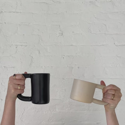 Hand Built Short Ceramic Mug