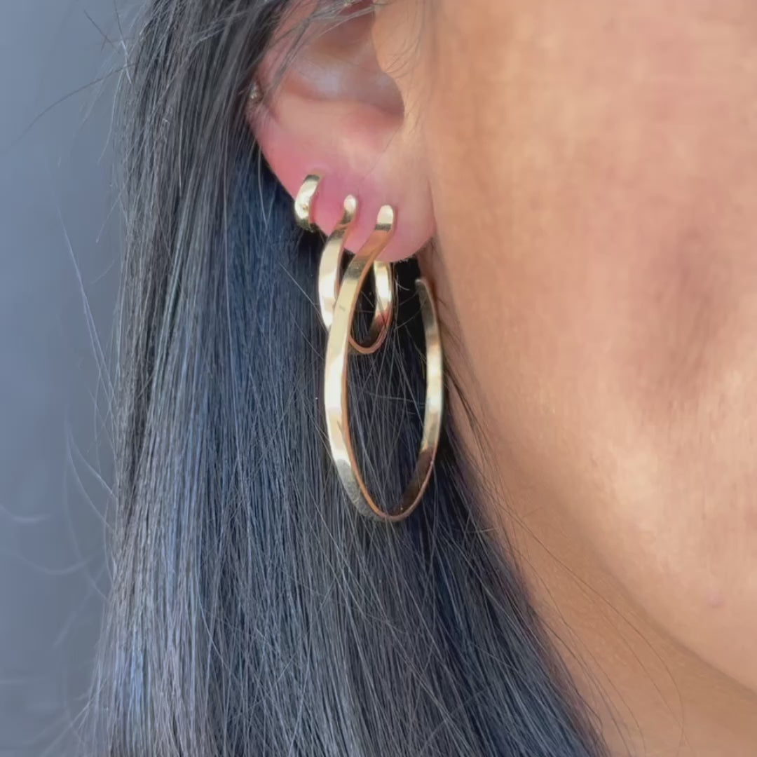 Small Plain Gold Hoops