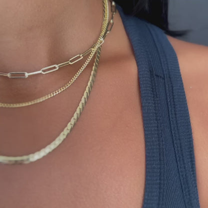 Golden Horizon Paperclip Necklace