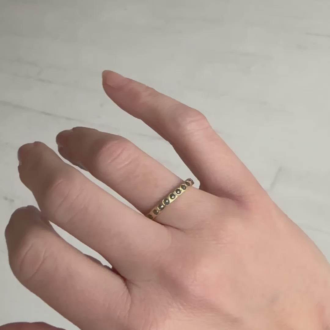 Green Diamond Eternity Band