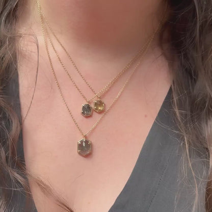 Hexagon Oval Necklace