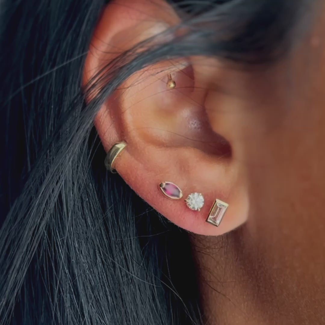 Garnet Marquise Studs