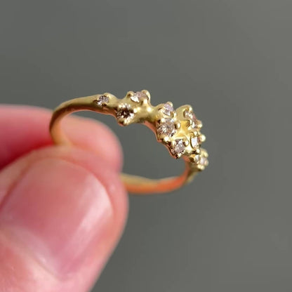 Champagne Diamond Tideworn Ring