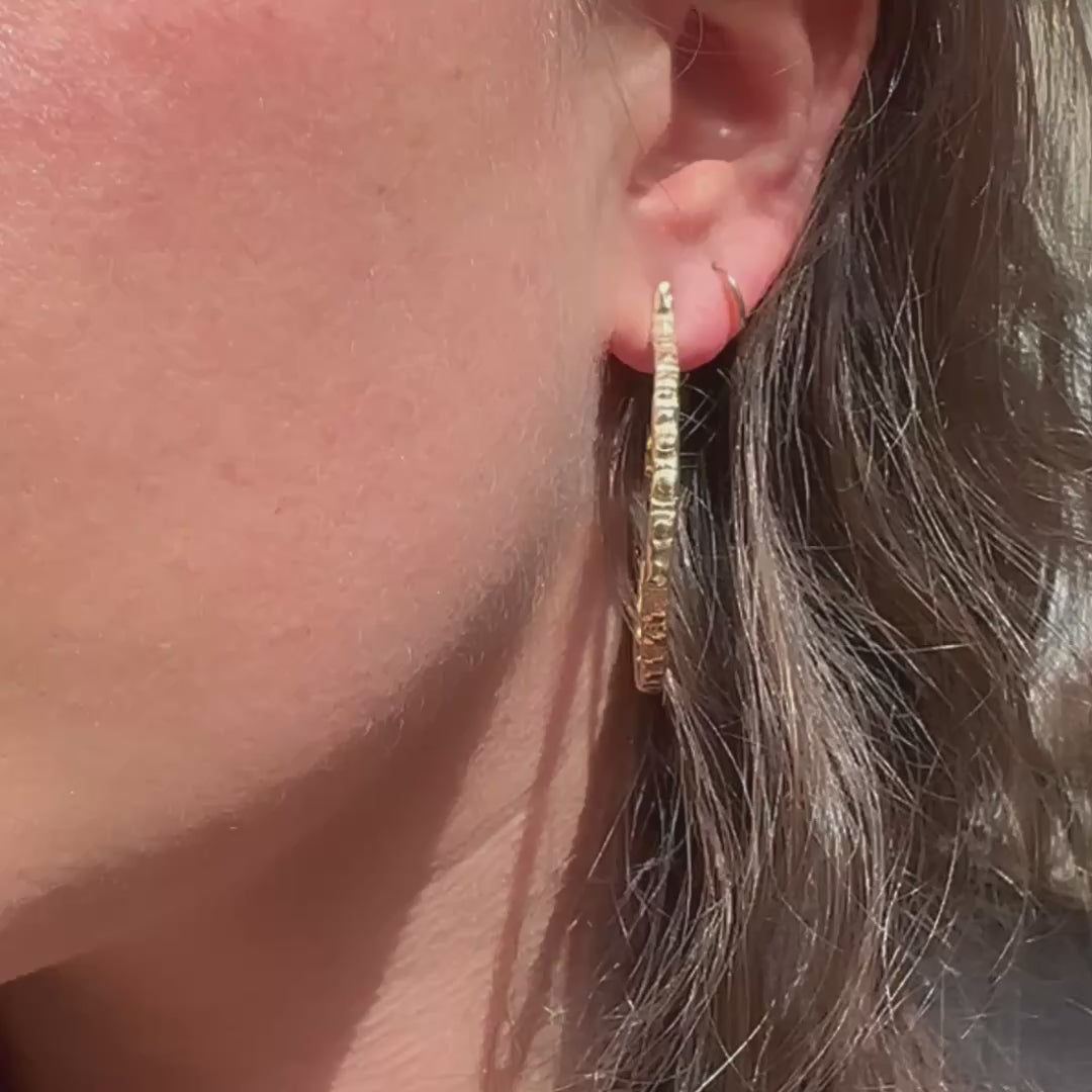 Thin Gold Urchin Hoops