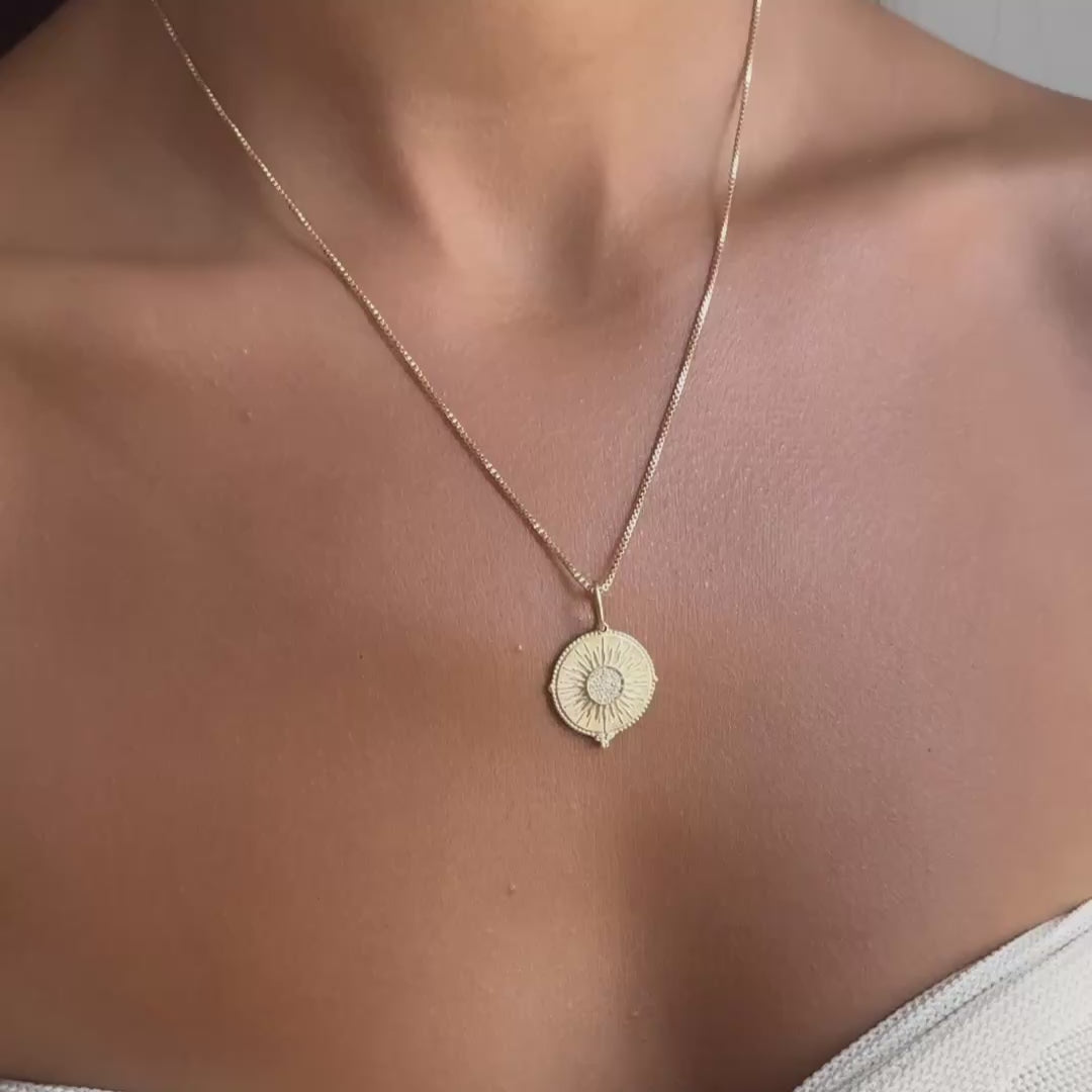 Diamond Sun Charm