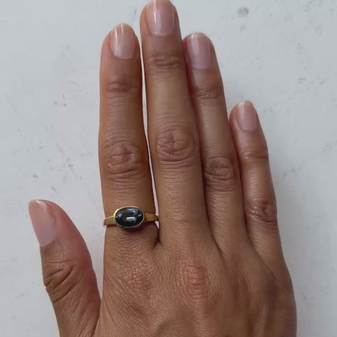 Regal Blue Spinel Ring