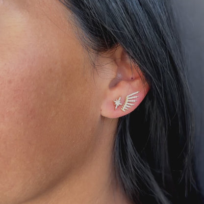 Flying Wings & Diamonds Earrings