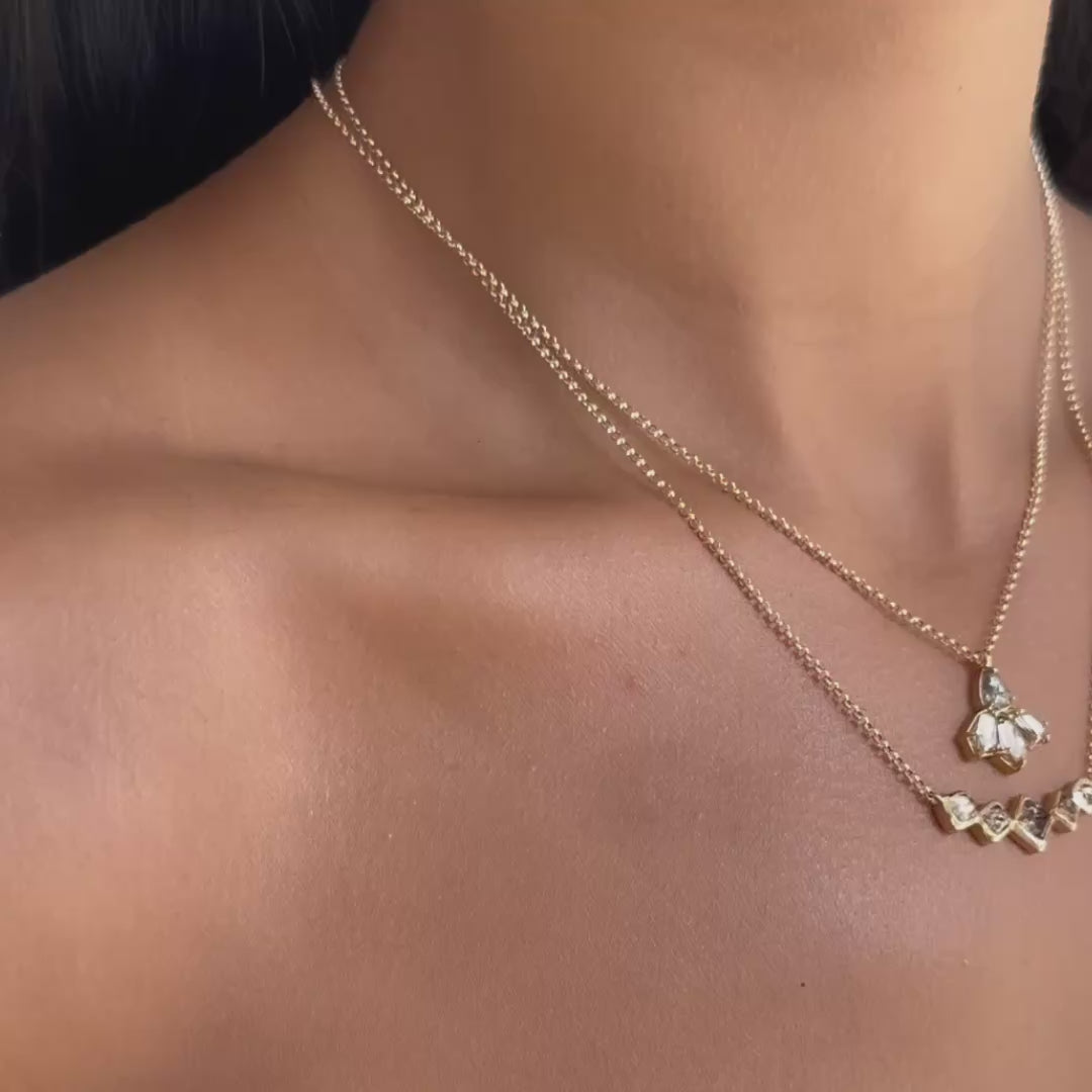 Pyramid Peaks Diamond Necklace