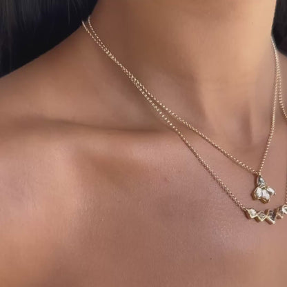 Pyramid Peaks Diamond Necklace
