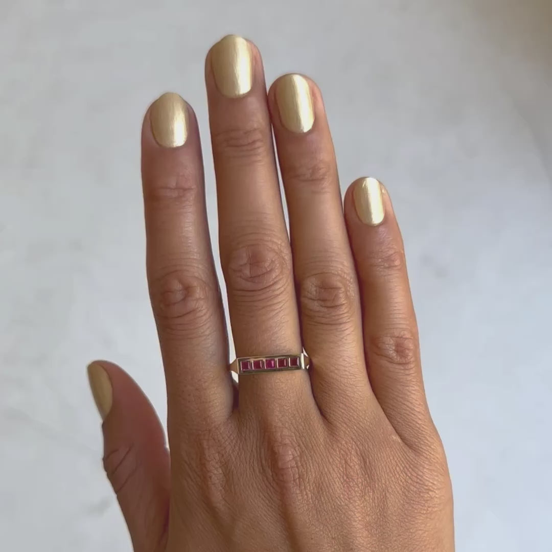 Ruby Bar Ring