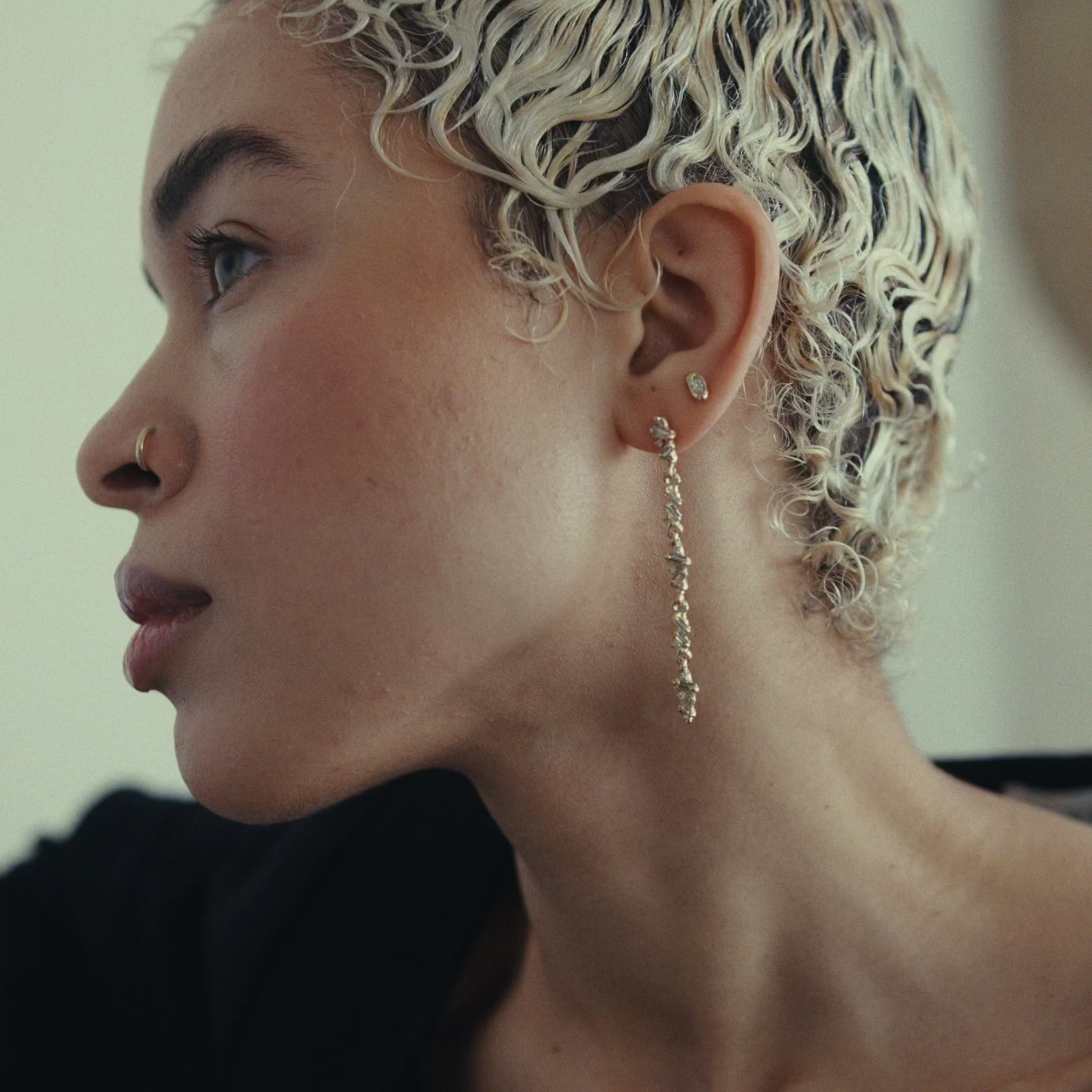Armach Mixed Diamond Drop Earrings III
