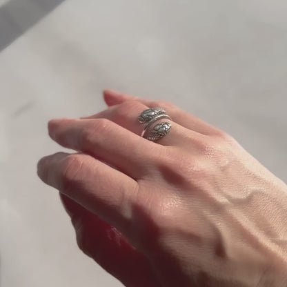 Silver Double Snake Ring