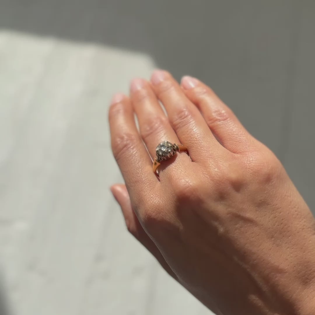 Georgian Table Cut Cluster Ring