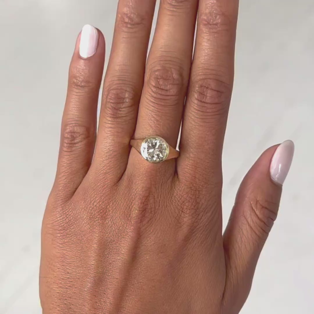Diamond Beacon Signet Ring