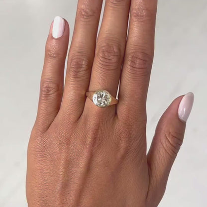 Diamond Beacon Signet Ring
