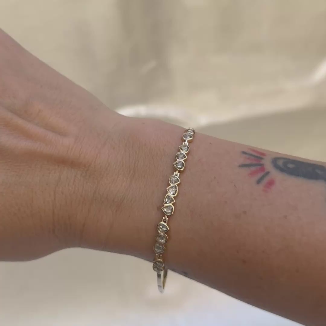 Gray Diamond Articulated Bracelet