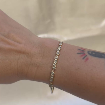 Gray Diamond Articulated Bracelet