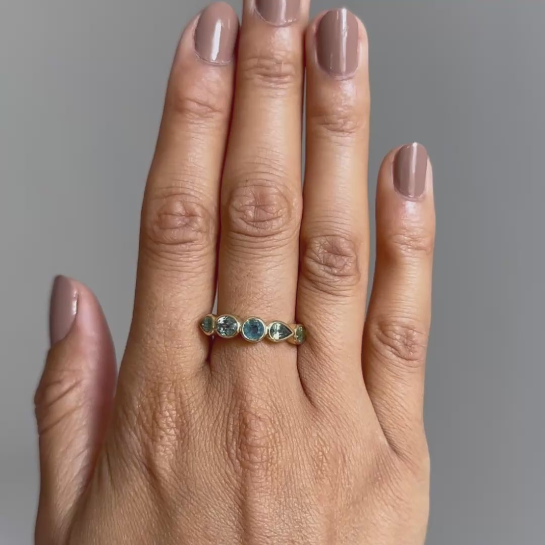 Aqua Sapphire Stacking Band