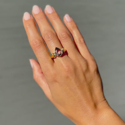 Mauve Sapphire Lighthouse Ring