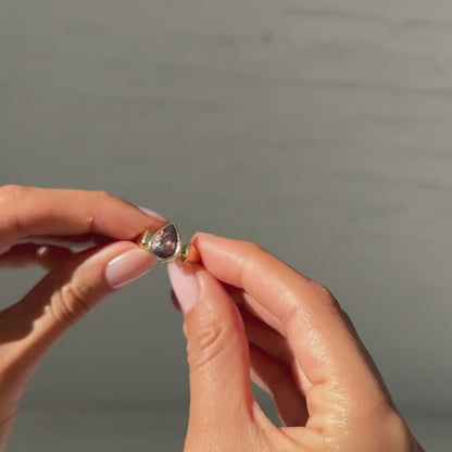 Mauve Sapphire Lighthouse Ring