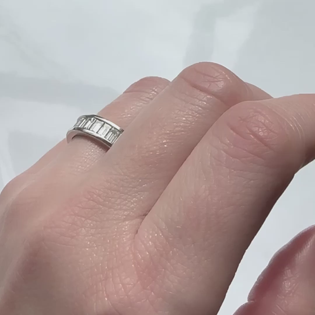 Platinum Baguette Eternity Band