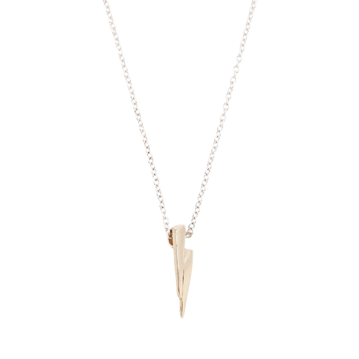 Gold On Silver Razor Necklace