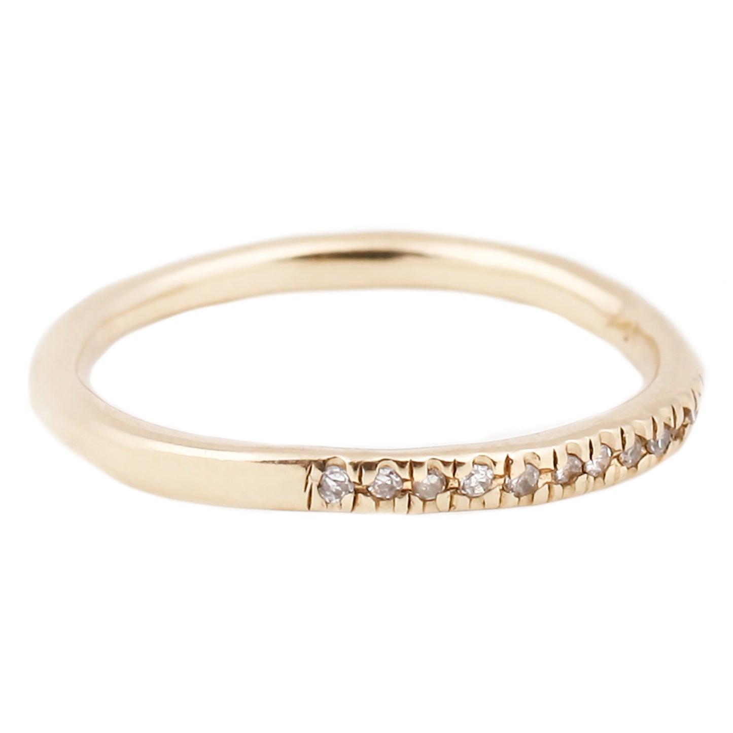 Lauren Wolf White Diamond Half Eternity Band Yellow Gold
