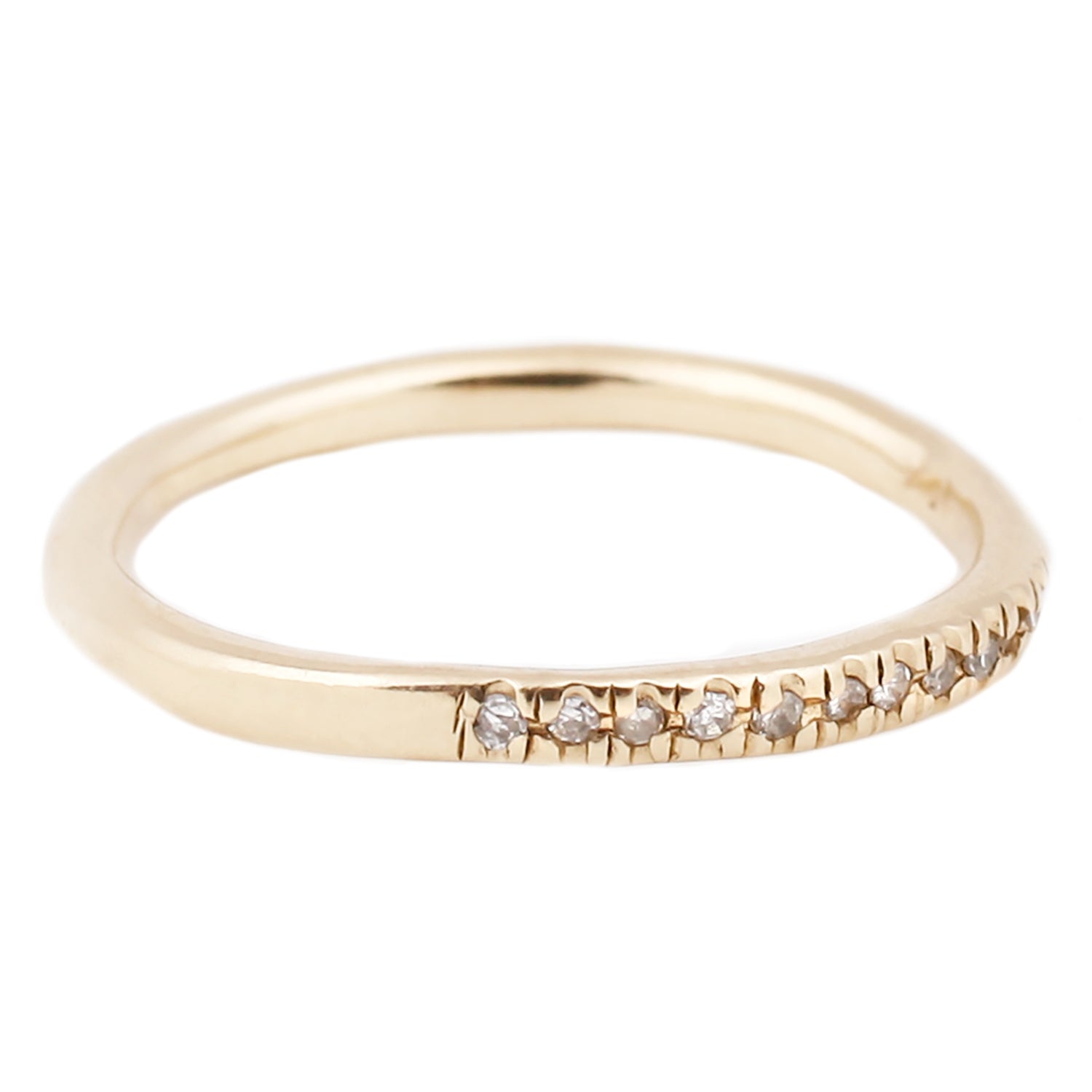 Lauren Wolf White Diamond Half Eternity Band Yellow Gold