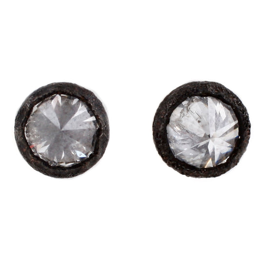 TAP by Todd Pownell Pointed White Diamond Bezel Set Stud Earrings
