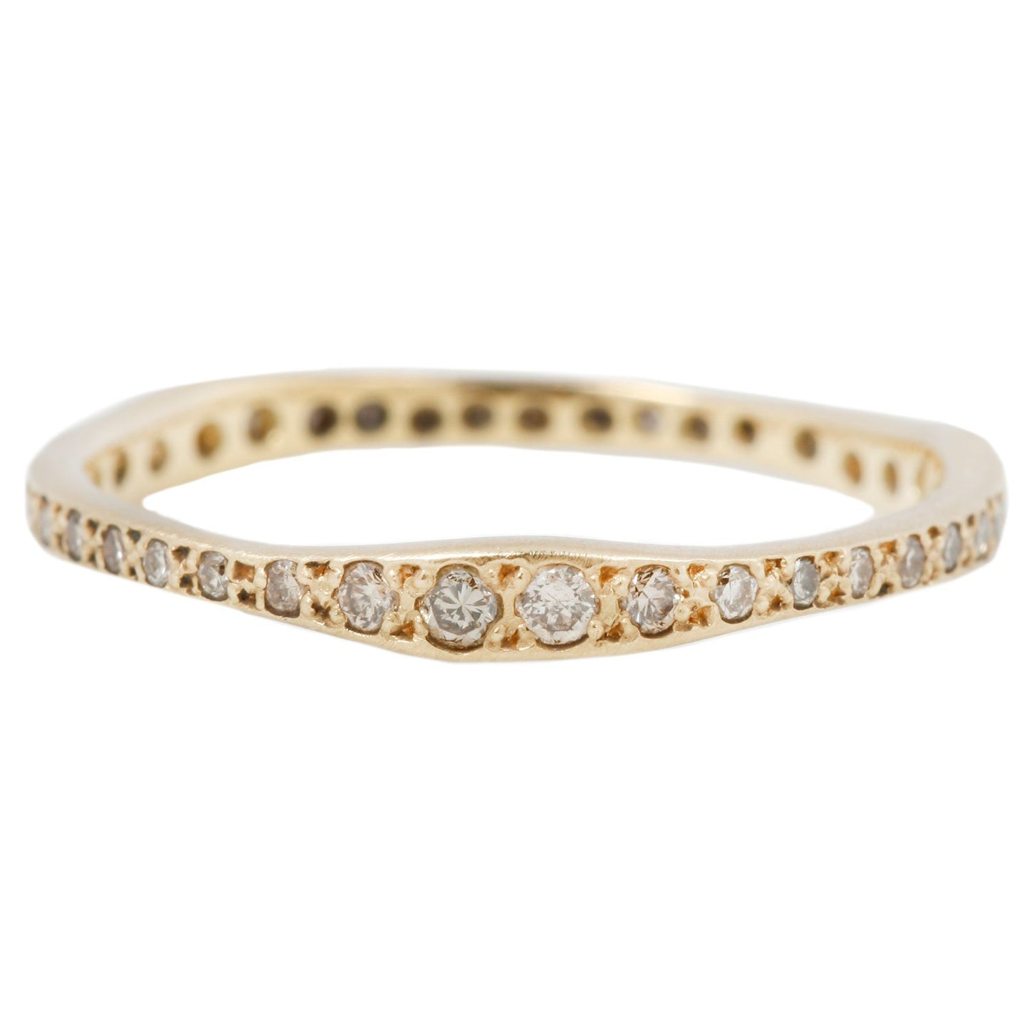 Satomi Kawakita Brown Diamond Ripple Eternity Band