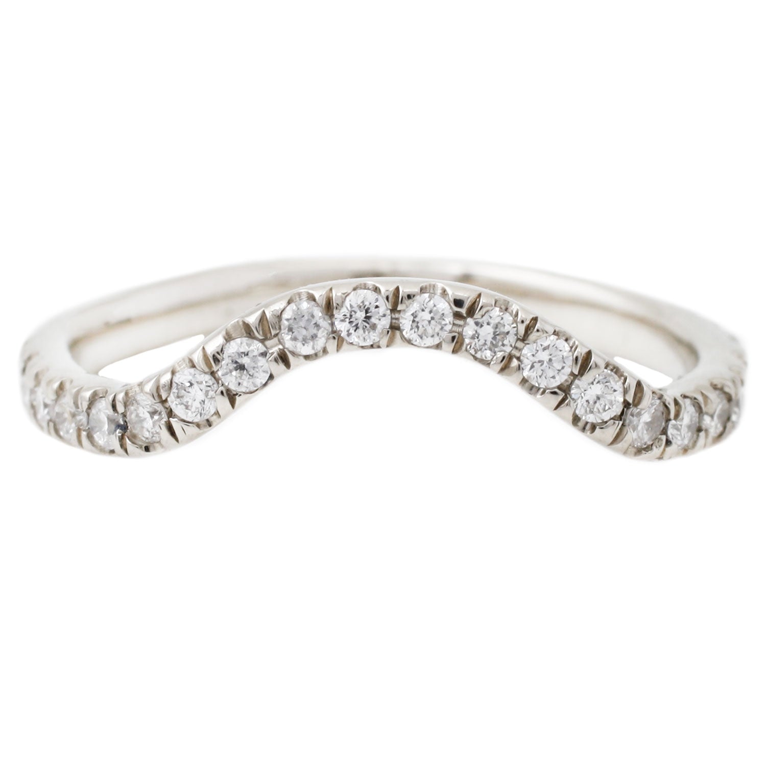White Gold White Diamond Nesting Band