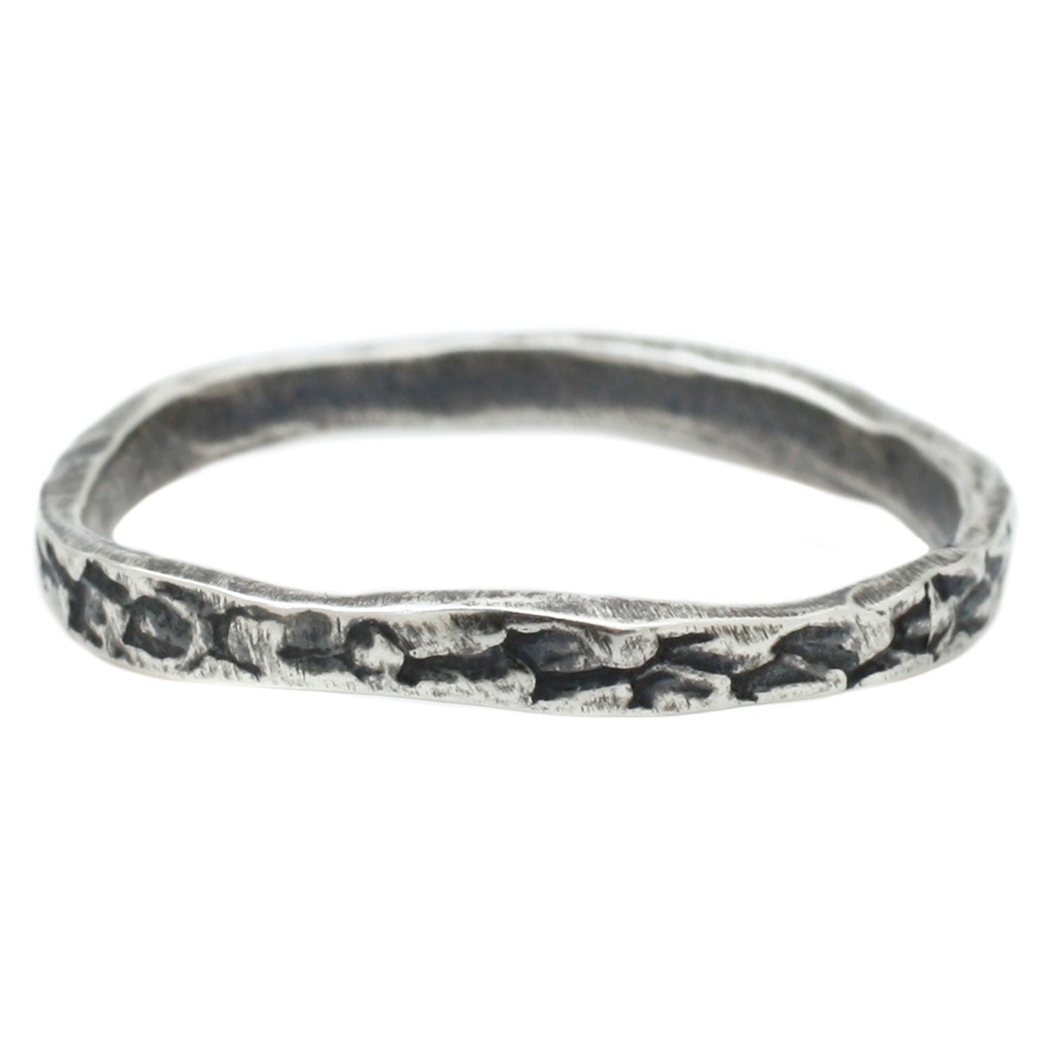 Sterling Silver Snakeskin Stacking Band