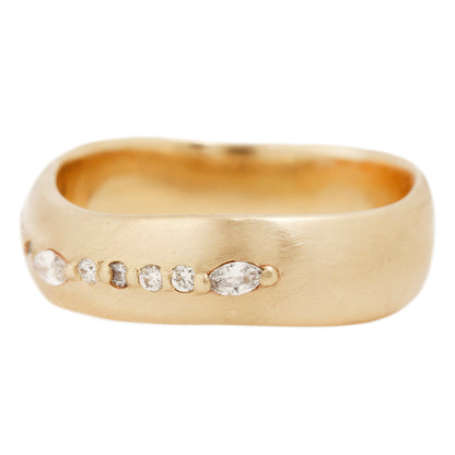 Marquise Wave Diamond Band