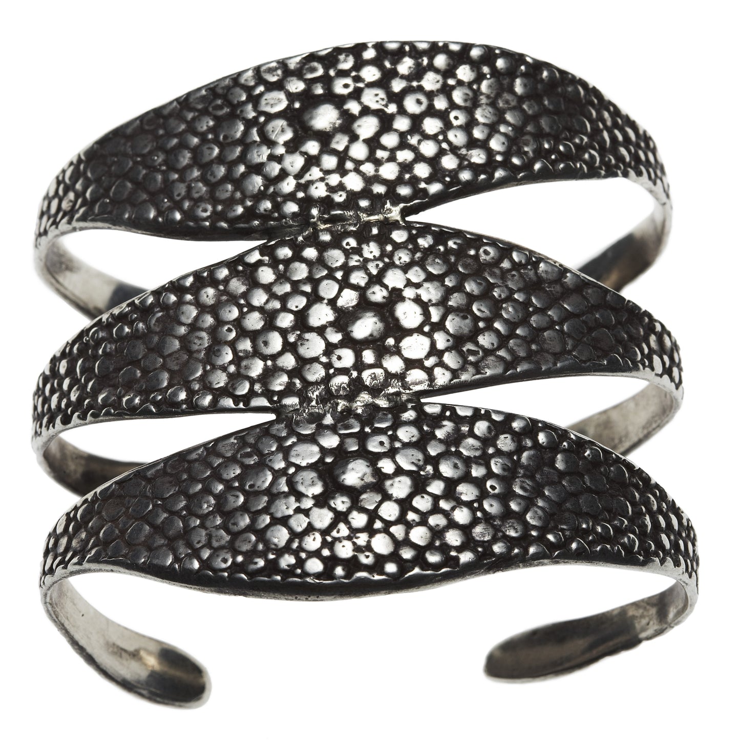 Stingray Triple Cuff by Lauren Wolf Jewelry against a white backdrop