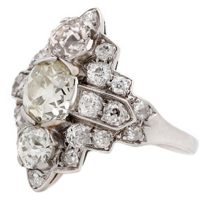 Platinum Art Deco Diamond Ring