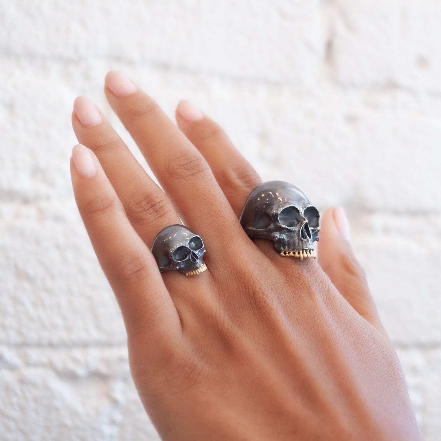 Small Black Skull Ring