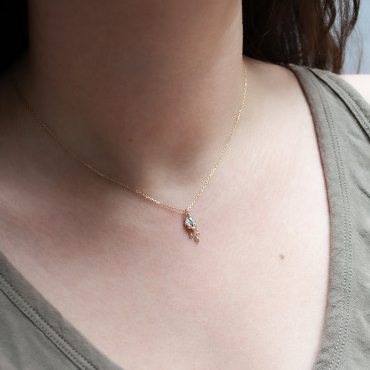 White Diamond Jellyfish Necklace