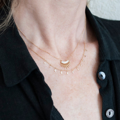 Multi Diamond Slice Necklace