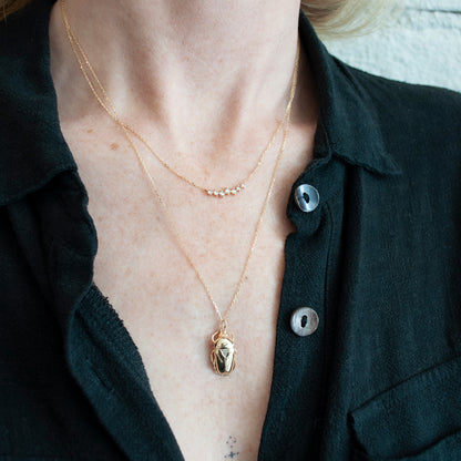 Twisted Rose Cut Diamonds Necklace