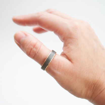Twist Steel Gold Band