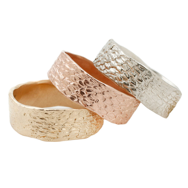 White Double Snakeskin Band